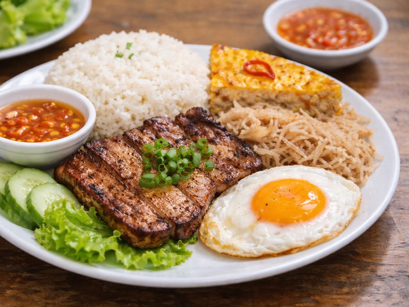 Cơm tấm sườn bì chả