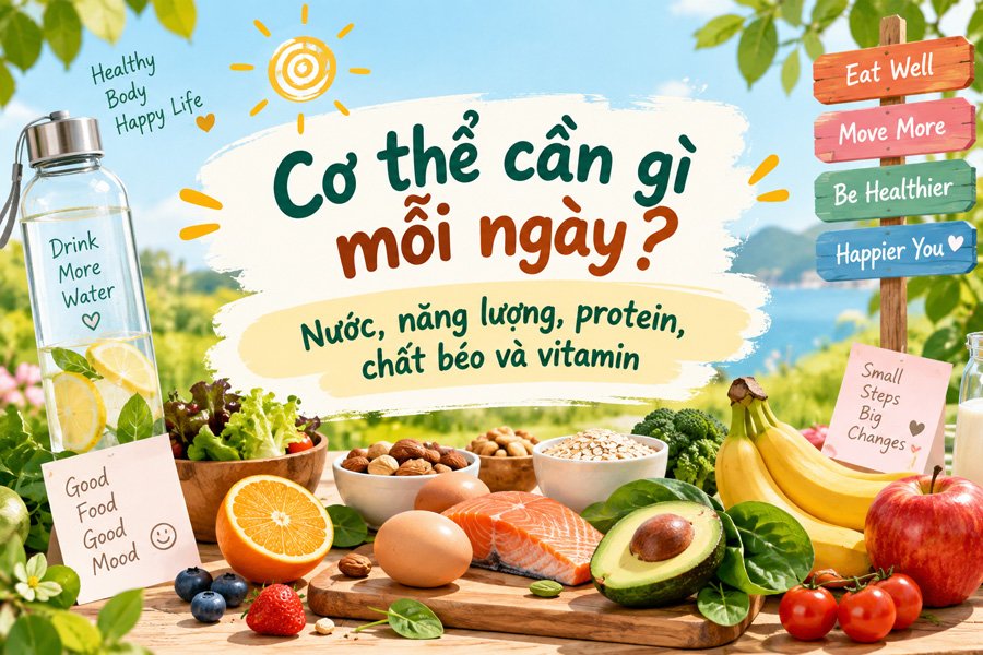 Cơ thể cần gì mỗi ngày